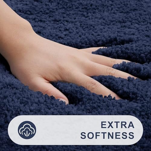 Image of Doormat for Bedroom,Bathroom,Kitchen,Living Room,Home,Entrance,Room,Foot Mats,Floor mat,Main Door,Rug Non Slip Mats,Door Mate,Floor Mat Soft Door Matt (Bath Mat Rug Blue)