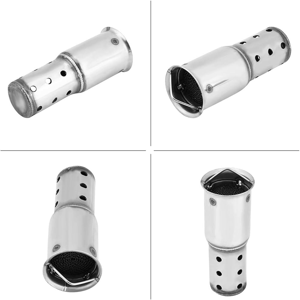 Motorcycle Exhaust Pipe Muffler 51mm Motorcycle Universal DB killer Exhaust Baffle Silencer Stainless Steel Universal Muffler Silencer Noise Eliminator