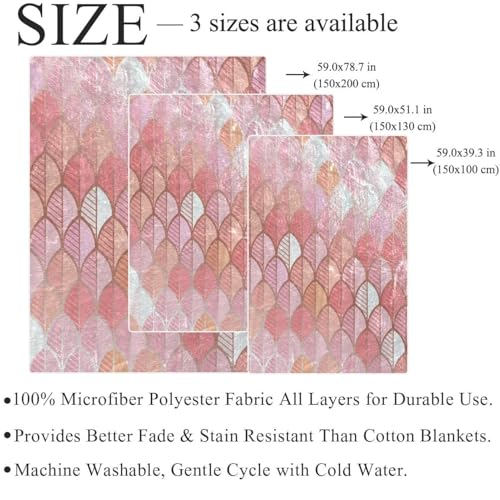 Couverture polaire écaille de sirène microfibre douce 150x100cm - 5