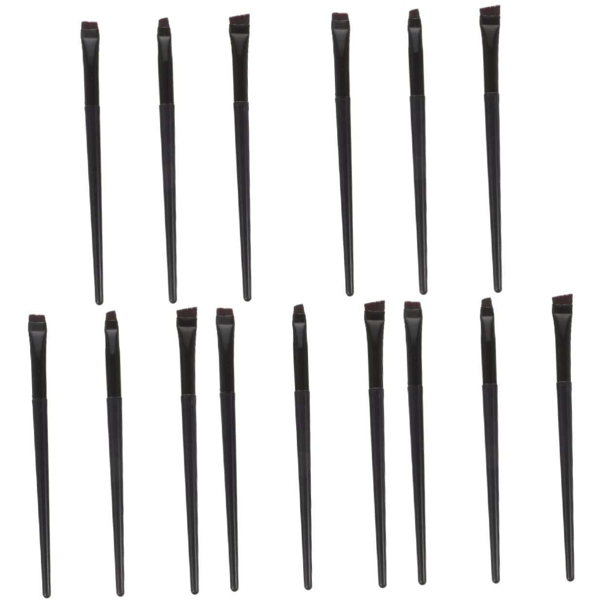 FOMIYES 5sets Eyebrow Makeup Brush Set Flat Eyeliner Brush Angled Double Sided Makeup Applicators 3pcs*5