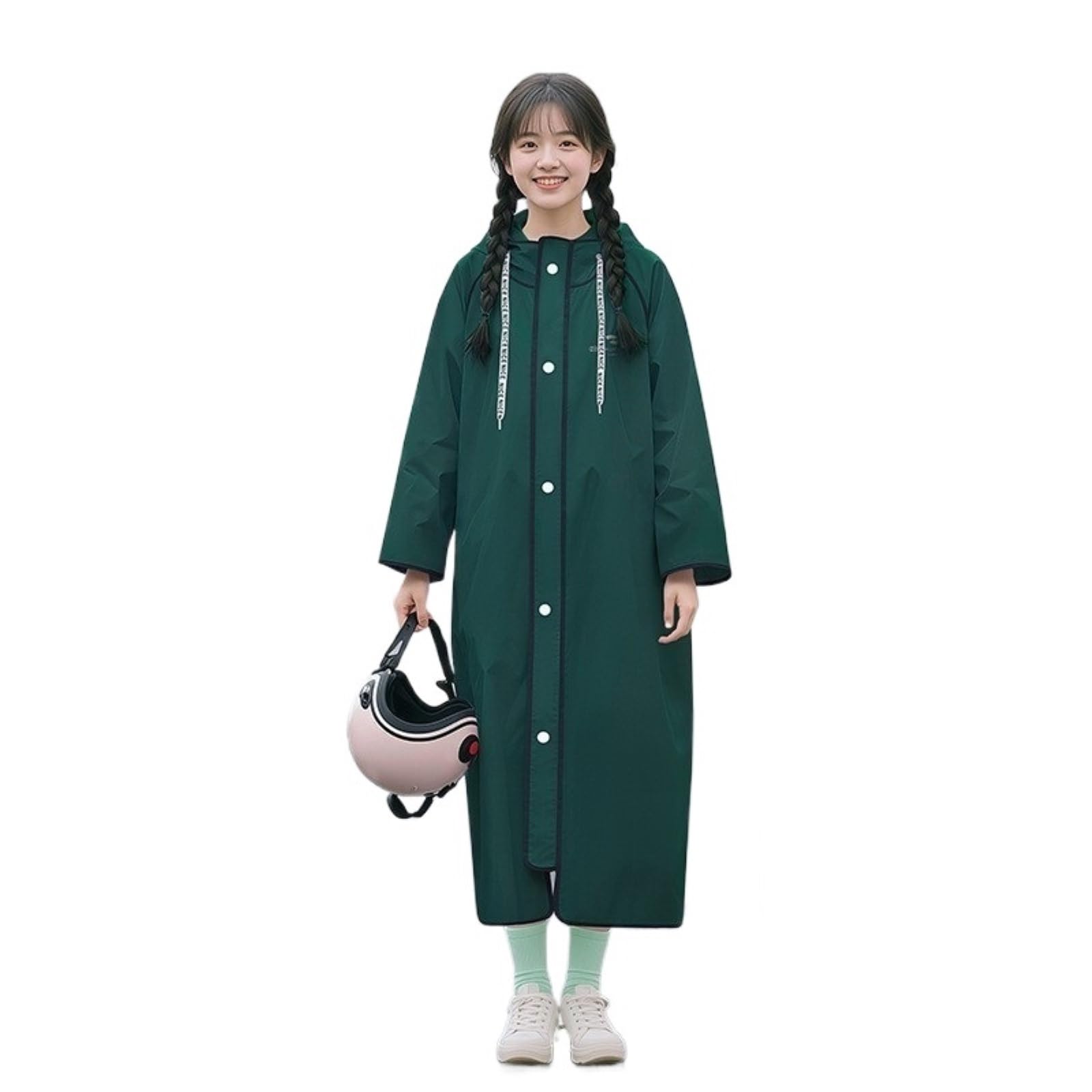 Capa de Lluvia Reutilizable Chubasquero Largo De Cuerpo Entero For Exteriores, Una Pieza, Específico For Bicicletas Eléctricas Ropa de Agua para Exteriores