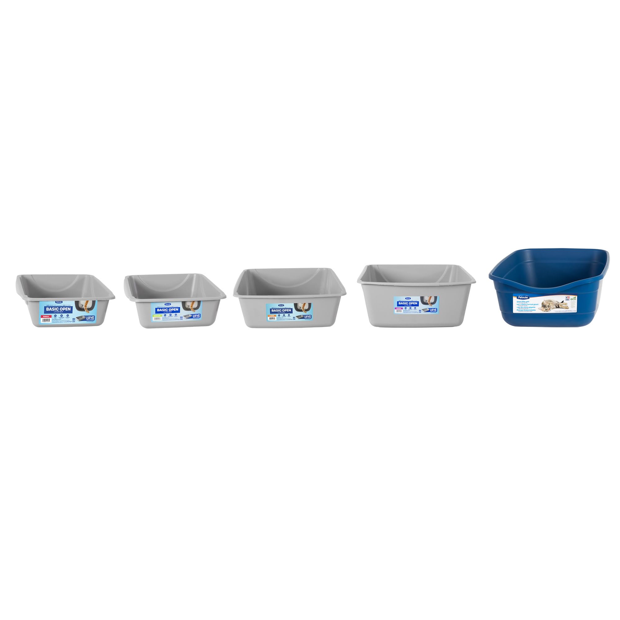 Petmate Litter Pan, Blue/Gray, Small, Made in USA