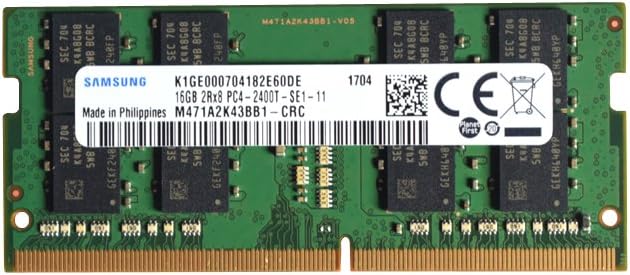 Samsung 16GB DDR4 PC4-19200, 2400MHz, 260 PIN SODIMM, CL 17, 1.2V, ram memory module