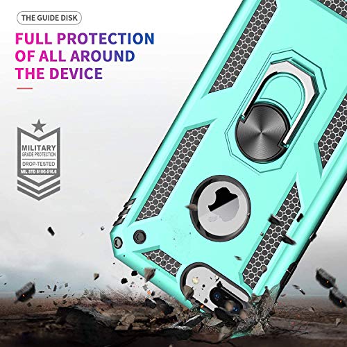 Coque iPhone 7 Plus silicone menthe抗震防摔带360度旋转金属指环支架 - 4