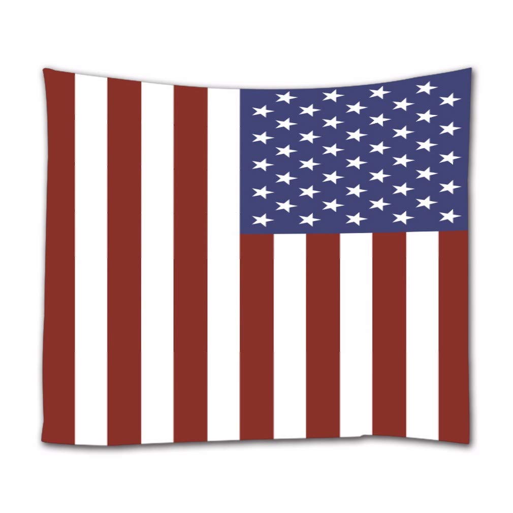 A.Monamour Arazzo da Parete Grande Mandala Sfondo Bandiera Americana Patriottico Stampa Telo Tessuto Tenda Tovaglia Copriletto Copridivano Arazzi Murale Decorazione