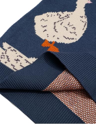 Aelfric Eden Goose Printed Sweater Crewneck Pullover Sweater Long Sleeve Casual Oversized Tops4