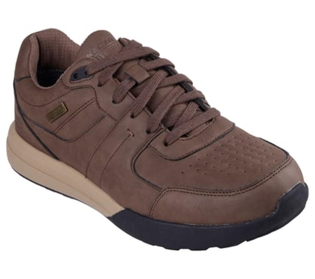 Skechers Men's Netson Gander Sneaker, Brown Synthetic, 13 UK
