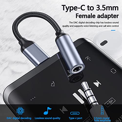 USB-C zu 3,5-mm Klinkenadapter für Kopfhörer und Mikrofone