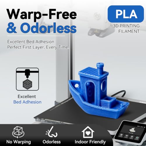 Image of Kingroon PLA 3D Printer Filament, Dimensional Accuracy + /- 0.02 mm, 1 kg Spool(2.2lbs), 1.75 mm，Blue