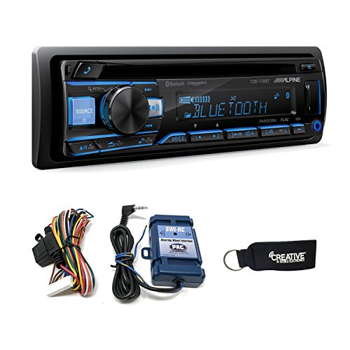 Alpine CDE-172BT CD Receiver with Bluetooth & PAC Audio SWI-CP2 Steering Wheel Control