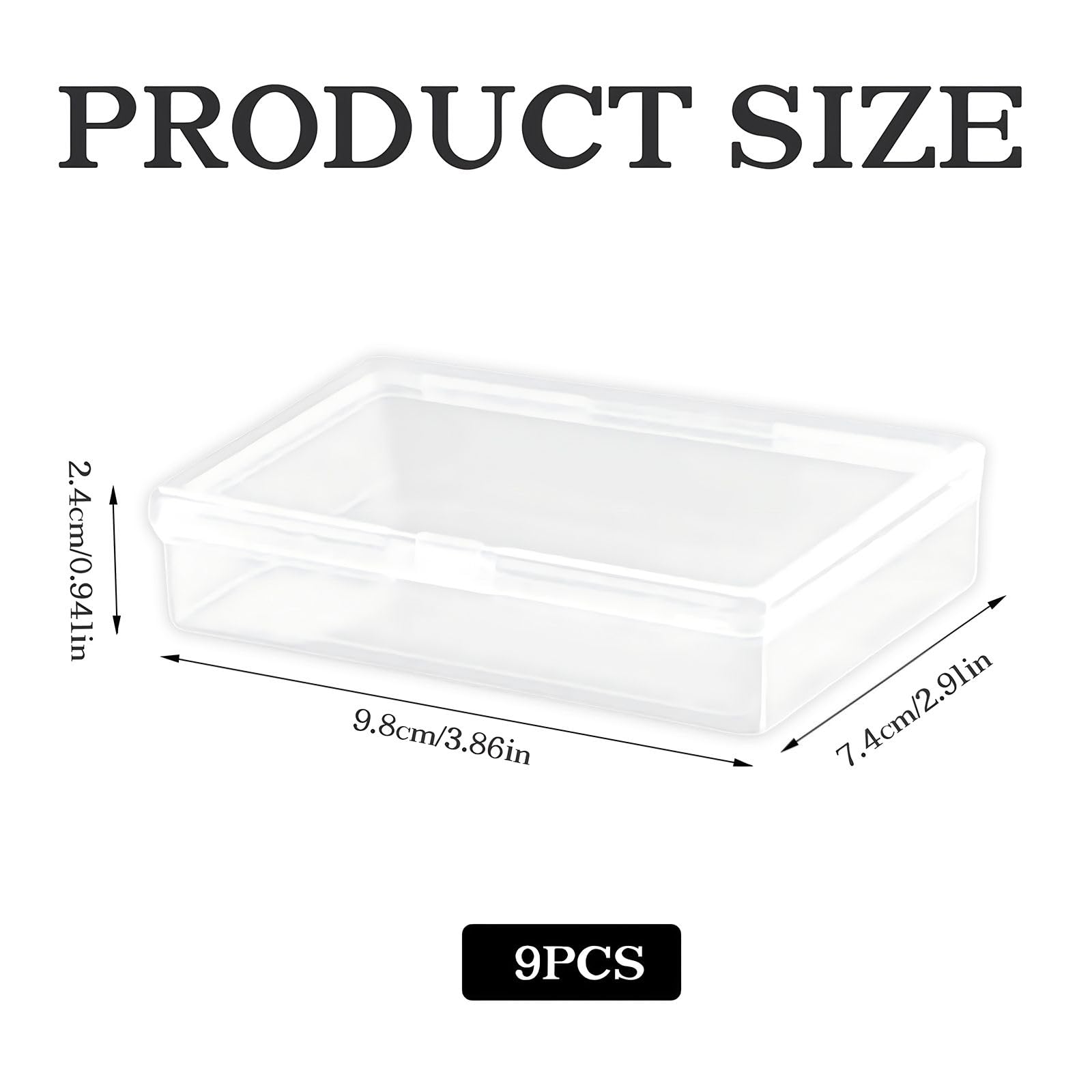 9 Boîtes De Rangement Pour Cartes - Plastique Transparent - 9,8x7,4x2,4 Cm - Fermeture Sécurisée - Pour Cartes à Jouer Ou Collection