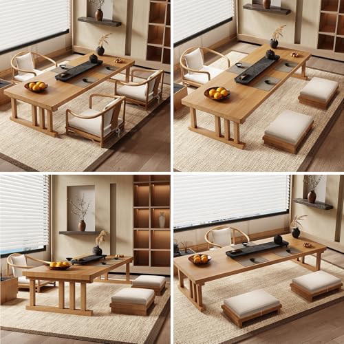 Table basse japonaise en bois massif pour optimiser les petits salons - 8