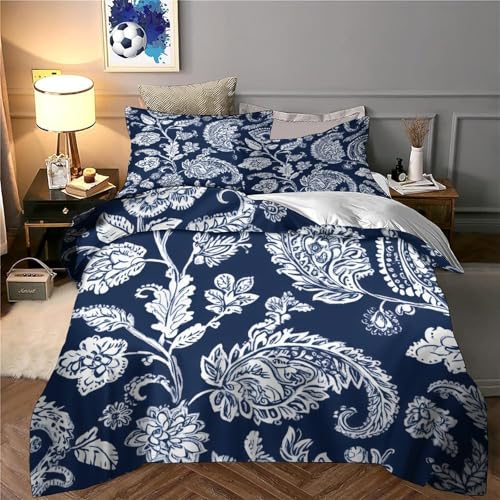 Housse de couette paisley microfibre lavable qui ne se décolore pas - 5