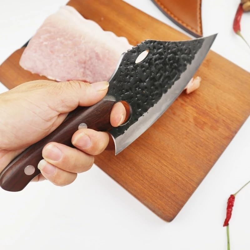 DAXXIN Meat Cleaver,Cleaver Knife, Hand-forged stainless steel deboning knife fish knife cooking chopper knife outdoor camping knife meat cleaver(Style a)