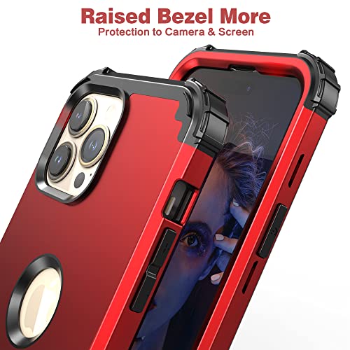 Coque iPhone Pro Max antichoc robuste silicone rouge rigide - 6