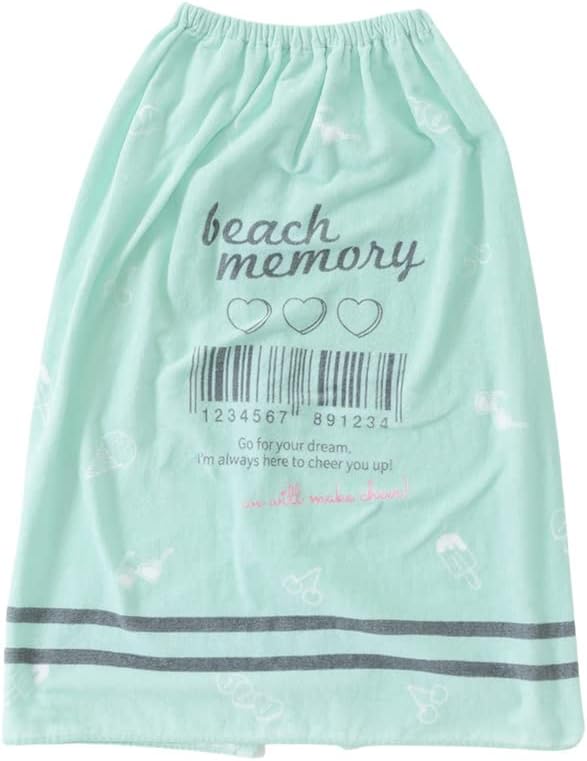 Amazon｜タオル ラップタオル プールタオル 巻きタオル バスタオル 大判タオル 綿100 (バーコードミント 80cm)｜バスタオル