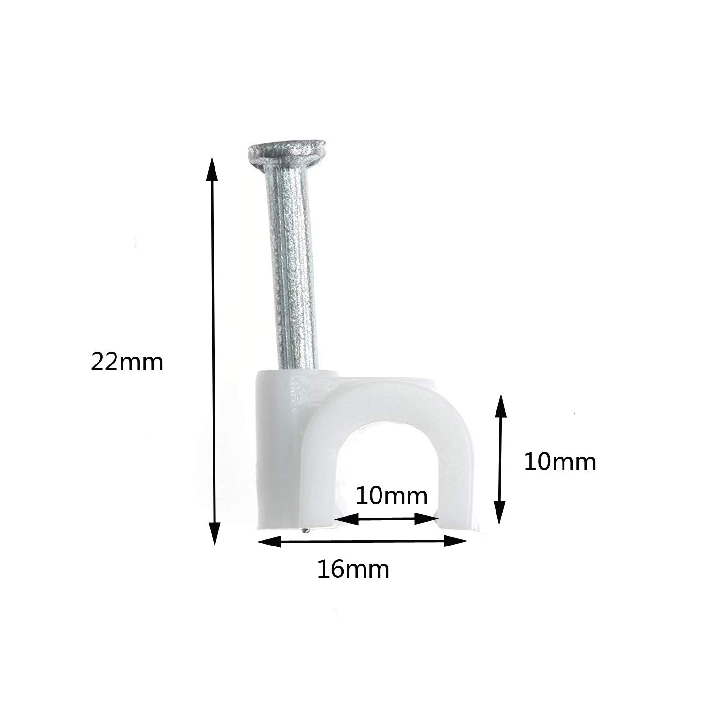 Cable Clips - CableGeeker 100 Pieces Ethernet Cable Clips With Nails