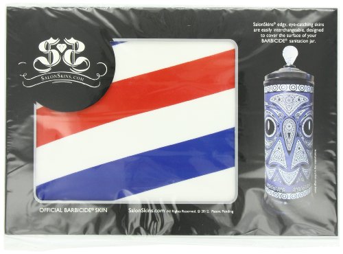 Salon Skins Decorative Barbicide Jar Wrap Barber Pole