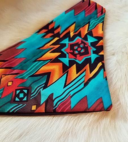 Native American Style Over The Collar Dog Bandana That Slips Onto Their Existing Collar Size Small #TOP2