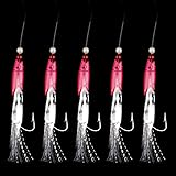 Design attrayant : les têtes rouges avec flash blanc et perles lumi imitent le hareng pour déclencher des frappes agressives du maquereau