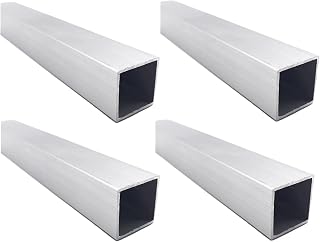 Kwweeoo Aluminum Square Tubing 4Pcs 50mm x 50mm x 810mm Long Wall Thickness 1mm, 4 Pack Aluminum Structural Square Tube 2 x 2 x 0.04 x 31.89" inch