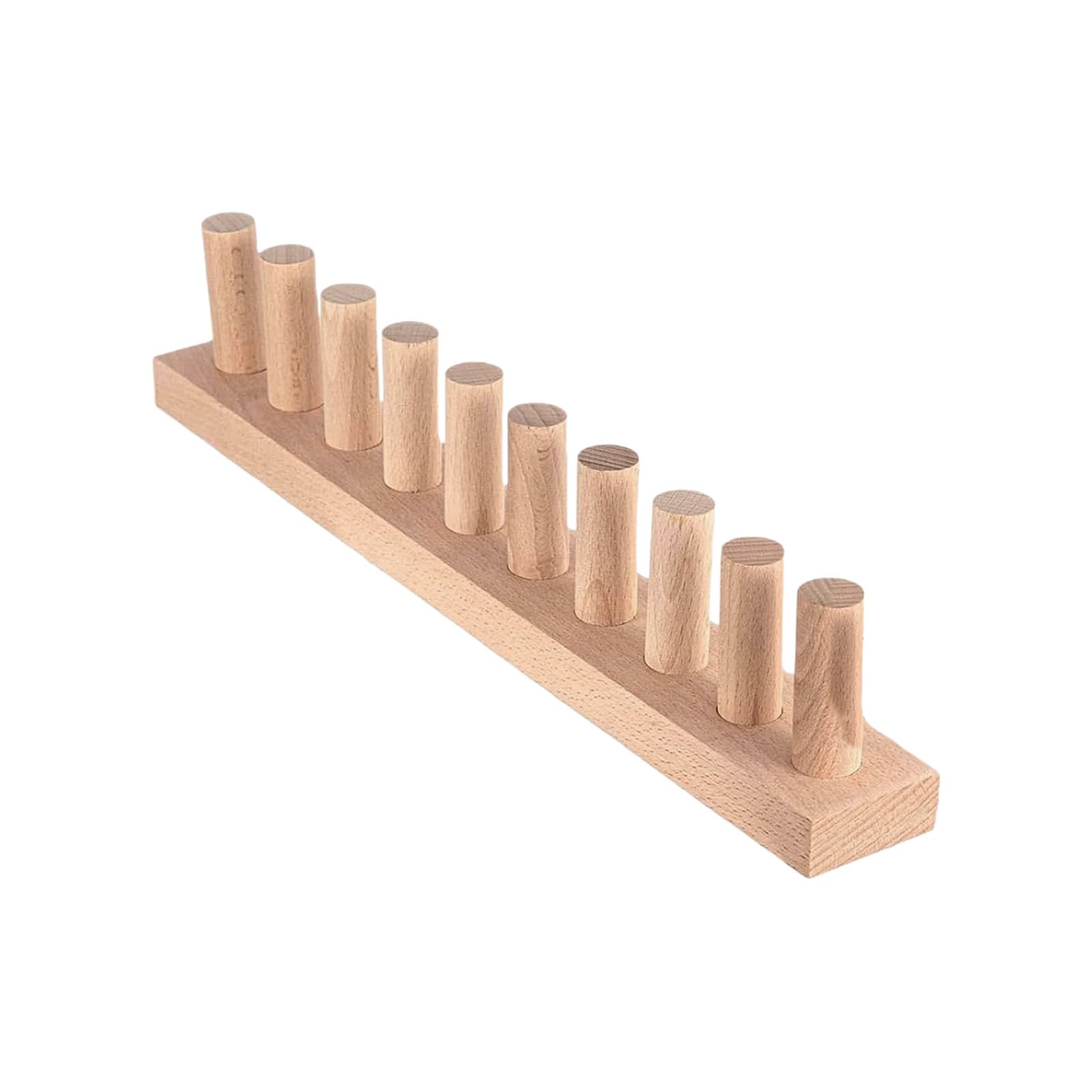 Buxuaaaa A Buxuaaa Natural Wood Knitting Frame With Sturdy Base For Craft Knitting Spool Holders