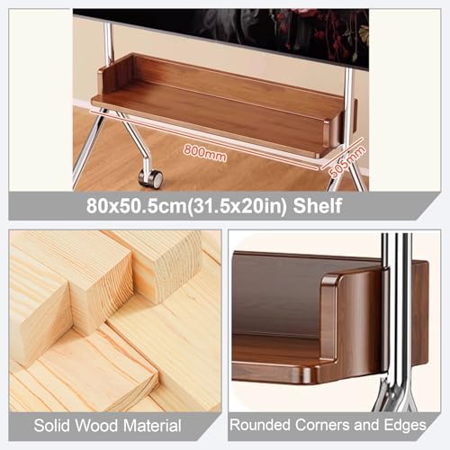 Soporte portátil para TV de 32-75 pulgadas con ruedas y ajuste de altura miniatura 3