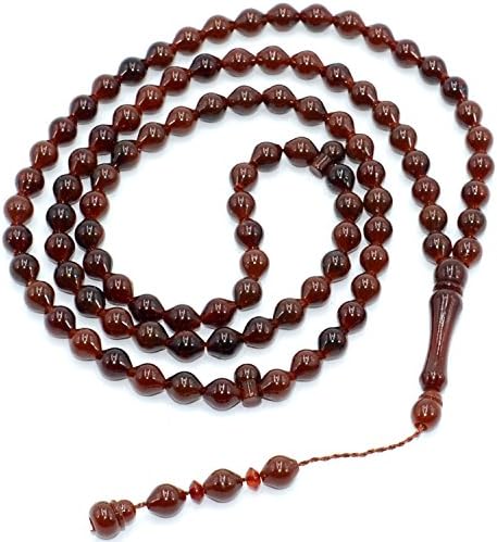 ALBATROSART -New Prayer Beads- (99 Beads) Prayer Beads-Worry Beads-Tesbih-Tasbih-Tasbeeh-Misbaha-Masbaha-Subha-Sebha-Sibha-Rosary (-Coffee-)