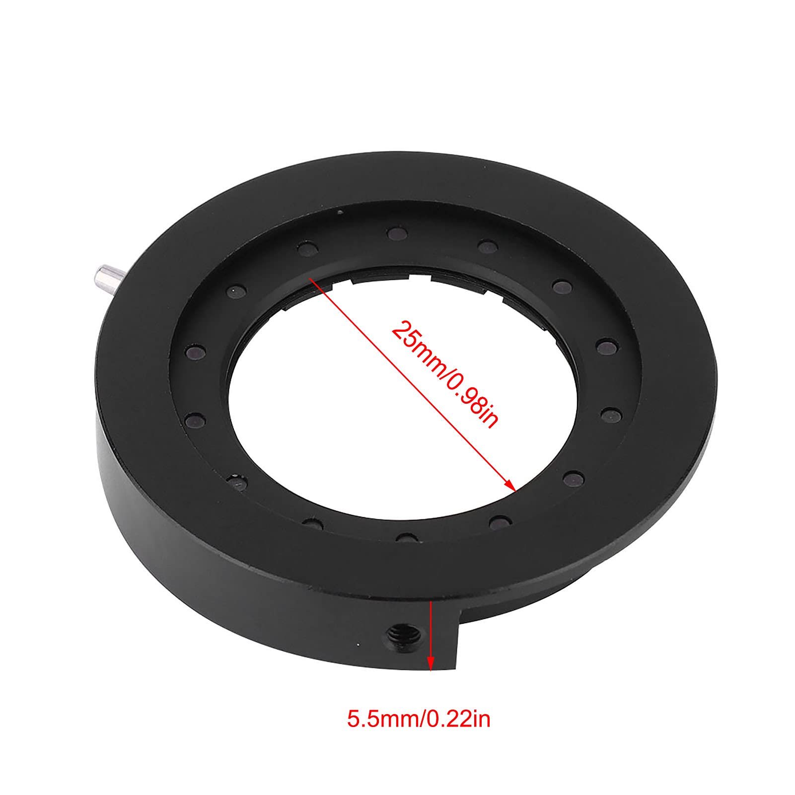 Wakects Diaframma ad Iride SK6 SK8 SK12 SK23 SK25 Adattatore per Microscopio Iris Diaframma Ottico con Lente Regolabile per Microscopio(SK25)