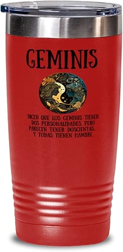 Signo Zodiacal Aries  Regalo para ahijado, hijo, mama, papa Vaso 20oz rojo