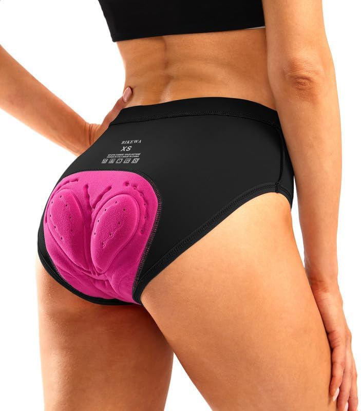 Women's 4D Padded Bike Underwear Cycling Bicycle Shorts Biking Riding Briefs Biker Cycle Undershorts for Women