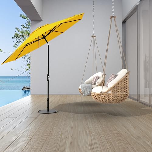 Image of Midtown Umbrellas Swilt - 10 Ft Outdoor Patio Umbrella, Sunflower Canopy