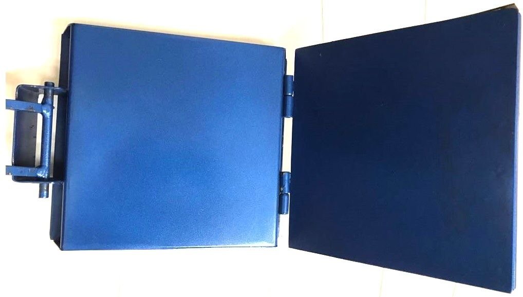 Made in Mexico Blue Manual Flower/Corn All Metal Tortilla Maker Press 12x12 inch Square