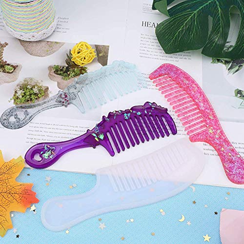 2X Handheld Mirror + 2X Combs Resin Epoxy Mold + 4X Mirrors Silicone Jewelry Making Casting Mould Makeup Mirror Hair Combs Craft Molds Handmade Gift Diy (2X Mirror Molds+ 2X Comb Molds + 4X Mirrors) #TOP5