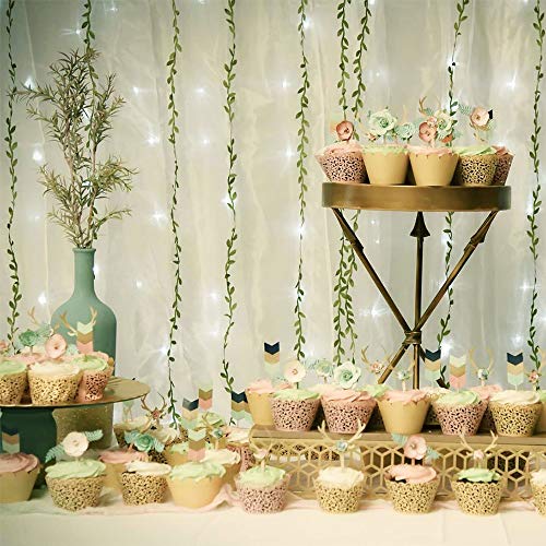 Lvydec Artificial Vine Greenery Garland, 265 Feet Green Leaves Ribbon Fake Ivy Leaf Garland For Diy Wedding Party Craft Wall Decoration #TOP2