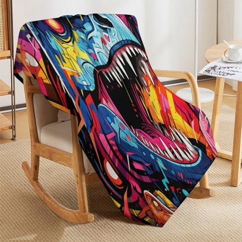 Plaid canapé chaud dinosaure couverture lit flannel douce grand format 150x200 cm - 8