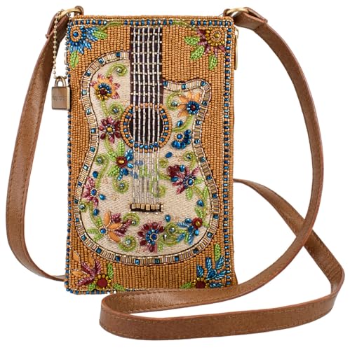 Mary Frances Garden Groove Crossbody Phone Bag, Brown
