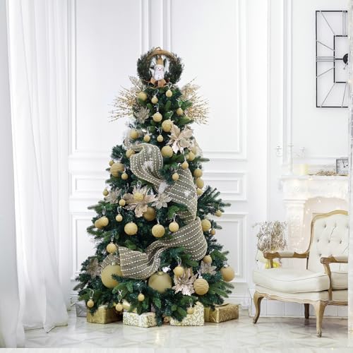 CristBest 24-Pack Christmas Tree Picks Ornaments, Artificial Glitter Berry Stem Glittery Twigs Ornaments for Christmas Tree Decorations, Small Vase, Holiday, Wedding, Party Decorations (Gold) - image 6