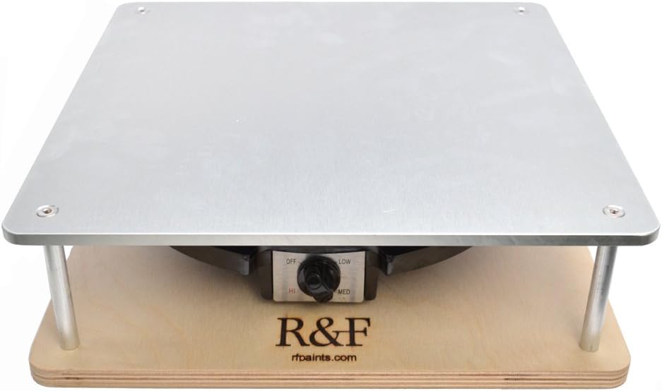 R&F Handmade Paints Heated Encaustic Art Palette, 12 by 12-Inch