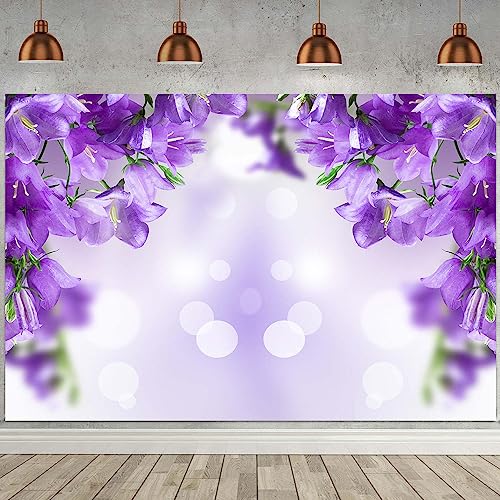 Purple Flower Bokeh Blur Party Studio Photo Background 7x5ft - image 1