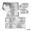 Summit SUM-1634 Lot de 8 Stores Thermiques de Luxe pour Voiture