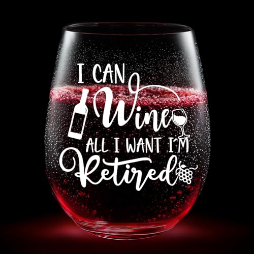 LITTLEBIGGER Retirement Gift for Woman – 15 Oz Wine Glass,