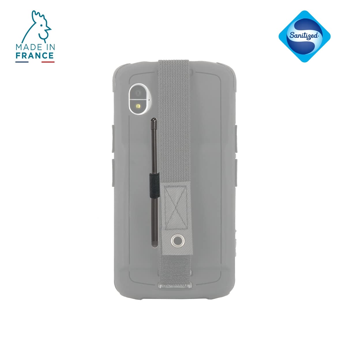 Mobilis Funda para Zebra EC50 - EC55 5'', Carcasa Reforzada para Ordenador Empresarial con Banda de Agarre y Portalápiz, Negro