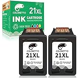 ▶ Contenido del Paquete:Remanufacturado Cartucho de Tinta de Impresora Reemplazo para 21XL ,2 paquetes:2 Negro(Este no es un producto original)