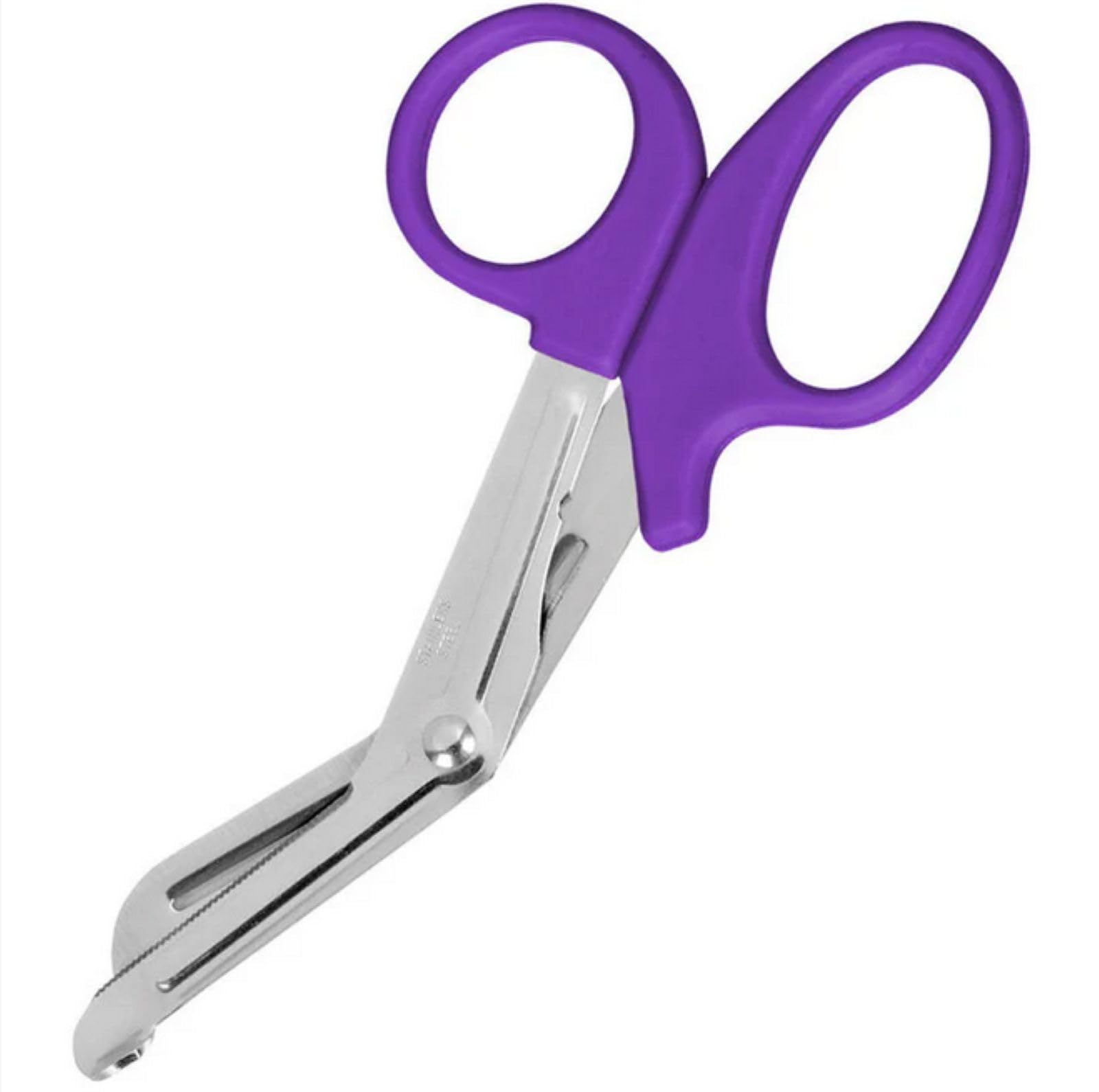 Tuff Cut Scissors Tough Shears First Aid Nurse Paramedic Emergency EMT for Nurses, Doctors, Firefighters, Paramedics (Purple, Large 7.5'')
