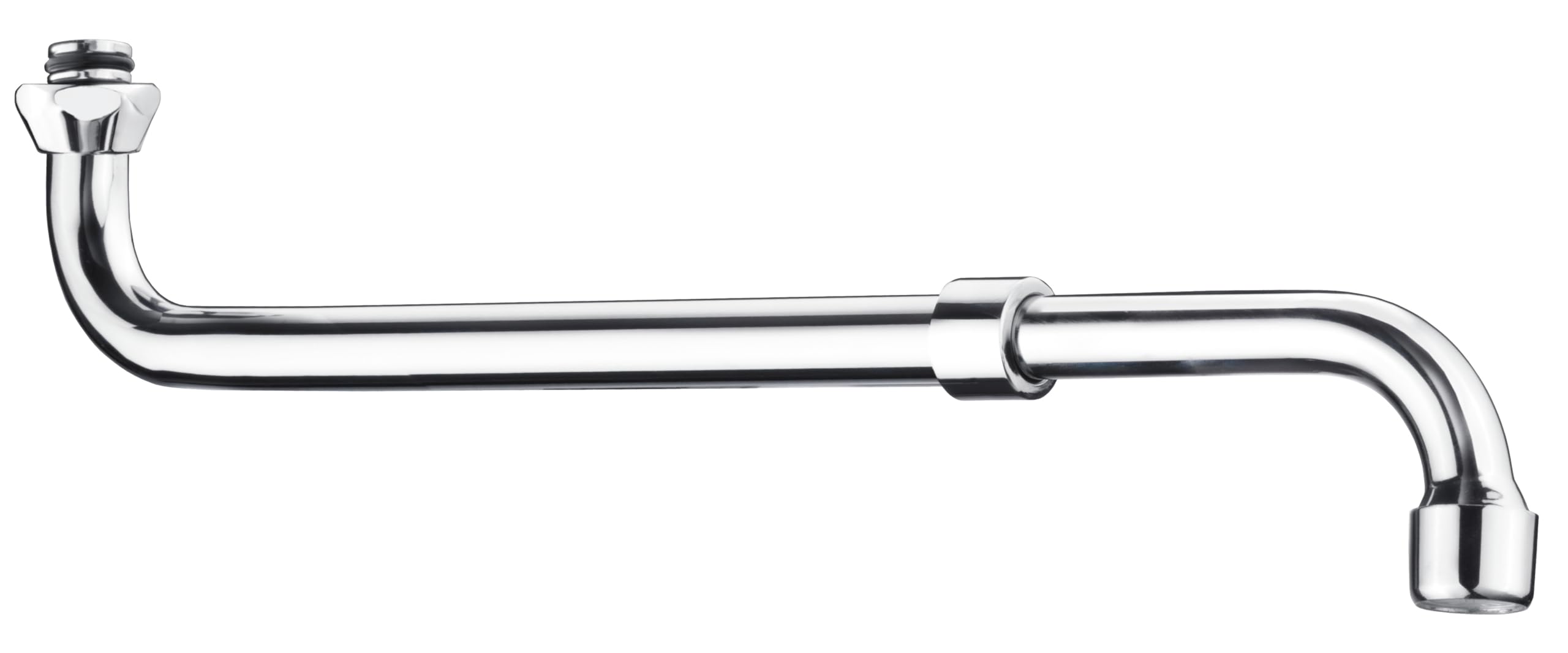 Cornat Auslauf S-Form 270-440 mm - Messing verchromt - Schwenkbar & ausziehbar - Flexibel einsetzbar - mit Strahlregler / Wasserhahn Verlängerung / S-Anschluss Armatur / TEC351102