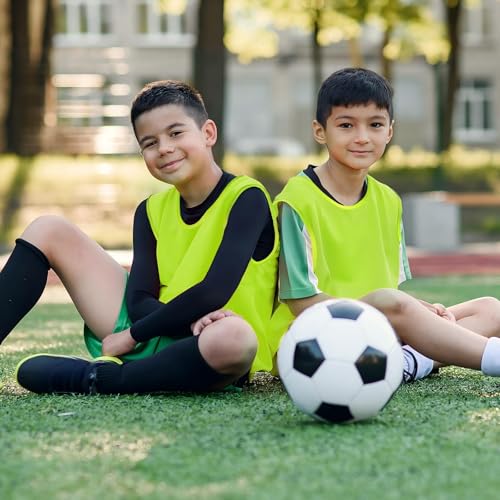 Image of Sintege 12 Pcs Soccer Pinnies Pennies Jersey Scrimmage Vest Sports Practice Jersey Mesh Basketball Vest for Youth Adult Kids
