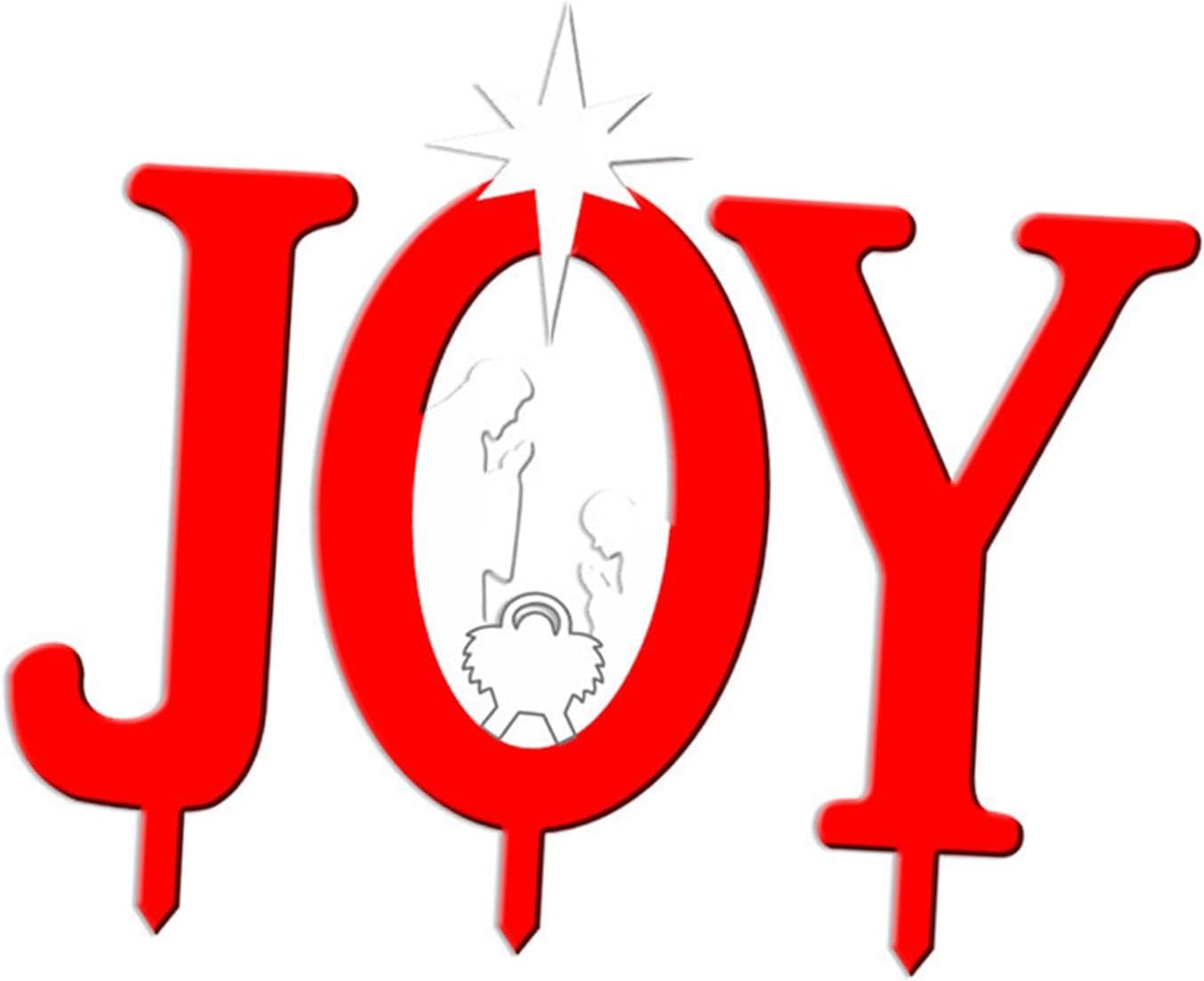 WeiLaiKeQi Outdoor Joy Nativity Set Yard Art Joy Sign Xmas