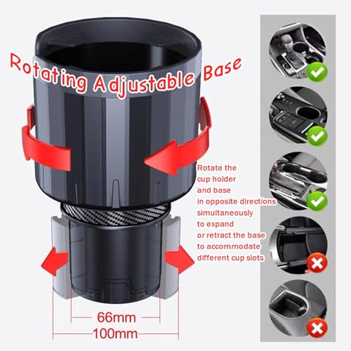 Expansor de Portavasos para Carro con Soporte para Celular miniatura 4