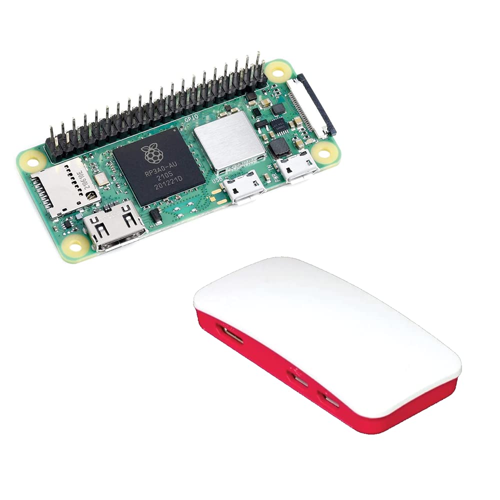 sb componentsRaspberry Pi Zero 2 W with Built-in WiFi and Bluetooth, Raspberry Pi Zero 2 W with Raspberry Pi Zero Official Case | Raspberry Pi Zero 2 with Case